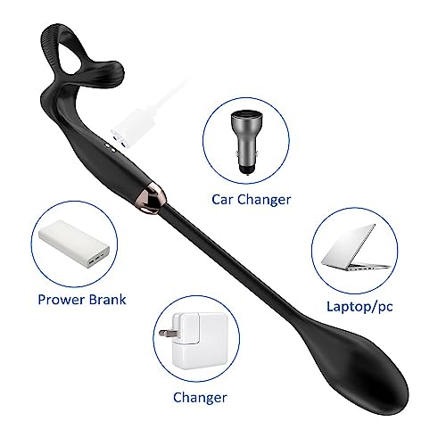 TINMICO Penis Ring Anal Plug Vibrators for Men Remote Control Cock Ring Delay Prostate Massager Sex Toy for Men, Anal Butt Plug Cock Penis Ring Male