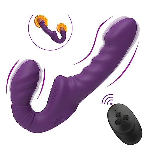 TINMICO Dildo Anal Vibrator Strap-on for Husband and Wife Vibrators Woman with Control Couple Sexy Toys Masturbation,10 Speeds Modes, Purple