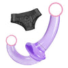 TINMICO Anal Dildo Double Penetration Strap-on Women to Men Sexual Penis Strap On Lesbian Female Masturbation,Random Color (Purple, Pink) (Pink)