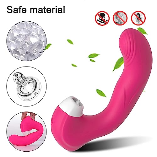 TINMICO Powerful Clitoral Sucking Licking Vibrators for Women G Spot Clit Sucker Rechargeable Dildo Sex Toys Female Couple,Random Color (Purle,Red). (Purle)