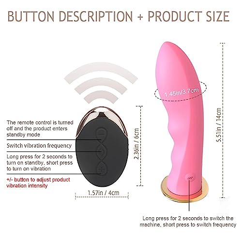 TINMICO Remote Control Vibrating Dildo Strap On Big Dildo Vibrators Adult Sex Toys for Women Lesbian,Random Color (Pink,Red,Yellow,Blue)