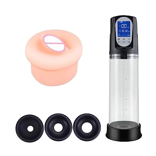 TINMICO Electric Penis Vacuum Pump with 4 Suction Intensities, Rechargeable Automatic High-Vacuum Penis Enlargement Extend Pump,Gift for Men