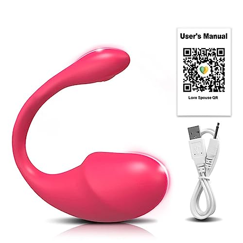 TINMICO Wireless Bluetooth G Spot Dildo Vibrator for Women APP Remote Control Vibrating Egg Female Sex Toys for Adults,Random Color (Red,Purple) (Red)