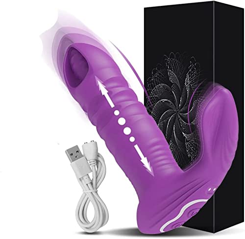 TINMICO Bluetooth APP Control Thrusting Butt Plug Anal Vibrator, Anal Dildo Bullet Butt Plug Prostate Massager,APP Controlled Vibrator Female Wireless,Random Color (Purple)