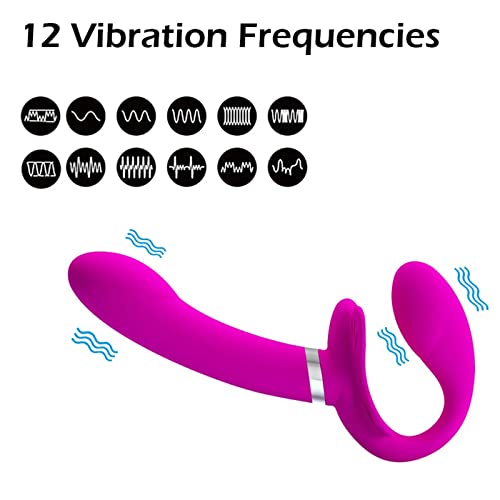 TINMICO Wearable Vibrator Remote Control Double Heads Dildo G-spot Clit, Female Masturbator Sex Toys for Woman Lesbian, Sexy Toys Vagina Masturbation 12 Speed.