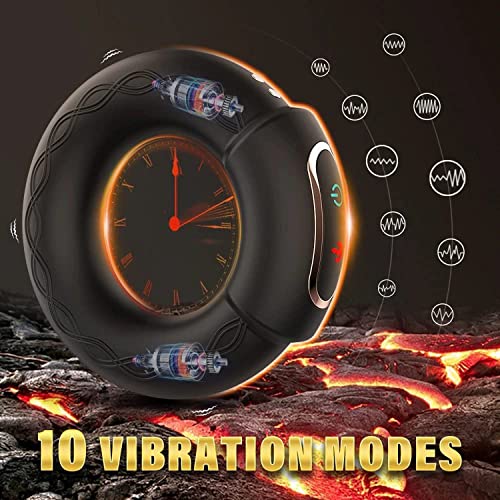 TINMICO Penis Ring Silicone, Silicone Heating Penis Ring Men, Vibrating Ring Man 10 Vibration, Gift for Male Couples