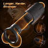 TINMICO Male Masturbator Sex Vibrating Dual Cock Ring Sex Toys for Men APP Remote Control Male Masturbator Glans Stimulate Penis Massage with 9 Vibration Modes,Random Color (Balck, Blue) (Black)