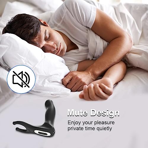 TINMICO Male Prostate Massage Vibrator Anal Plug Sex Toys for Men Wireless Control Silicone Delay Ejaculation Stimulator Butt Plug,Remote Control Vibrator with 10 Vibrations,Black