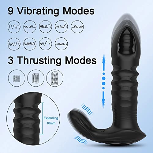 TINMICO Bluetooth APP Control Thrusting Butt Plug Anal Vibrator, Anal Dildo Bullet Butt Plug Prostate Massager,APP Controlled Vibrator Female Wireless,Random Color (Purple)