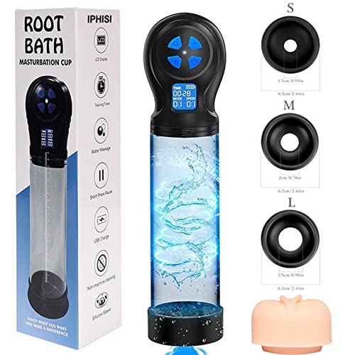 TINMICO Male Penis Pump Vacuum Water Pump 6 Speeds Mode for Men, Automatic Penis Extender Enhancer Masturbator Adult Toys