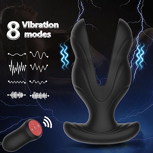 TINMICO Remote Control Vibrating Butt Plug Men Electric Shock Anal Expansion Vibrator Wireless Prostate Massager Clitoral G-Spot, Sex Toy for Men Women,Gift for Friends