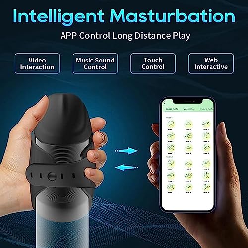 TINMICO Bluetooth Penis Vibrator for Men Delay Trainer Sex Machine Glans Massager Male Masturbator Sex Toys for Men Adult,Automatic Male Masturbator Adult App Control