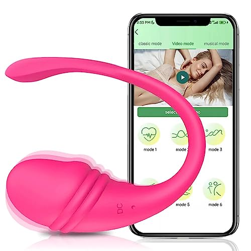 TINMICO Wireless Bluetooth G Spot Dildo Vibrator for Women APP Remote Control Wear Vibrating Egg Clit Female Panties Sex Toys for Adults,Random Color (Purple,Pink) (Pink)