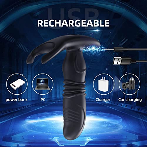 TINMICO Remote Control Wireless Prostate Massager Anal Sex Toys Anal Dildo Vibrator for Men Male Masturbator Butt Plug Adults Toys, Gift for Men, Women, Couble