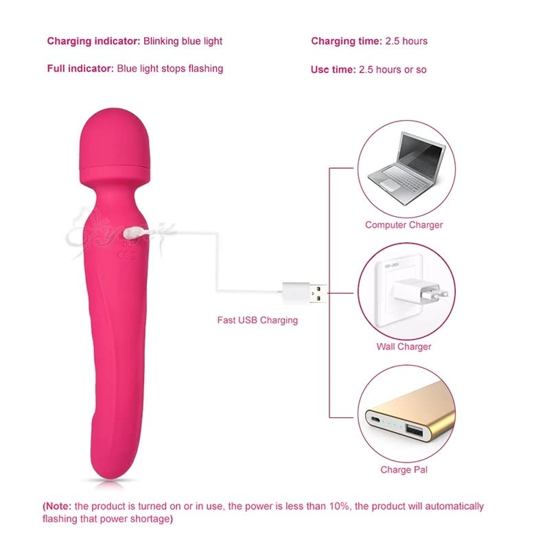 TINMICO Female Masturbation, TMC Dual Heads Vibration, Heating Massage G-spot Vibrator Clitoral Stimulator, Dildos Vibrator Rechargeable 7 Speed Strong Vibrator, Gift for Women,Couble