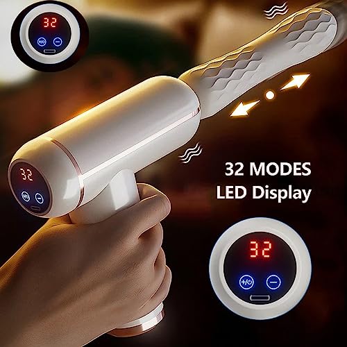 TINMICO Female Masturbation, Sex Machine Telescopic Dildo Vibrator Automatic Up Down Massager Gun G Spot Thrusting Retractable Vaginal Toy Female Masturbation with 32 Speed Modes,Gift Female