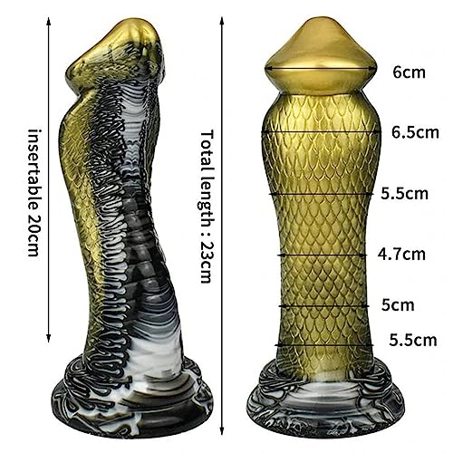 TINMICO G-spot Dildo Huge Silicone Dildo Soft Monster Dildo Animal Anal Plug for Vaginal G-spot Anal Prostate Stimulation Sex Toy for Women Gay Couble Random Color (Green, Yellow) (Green)