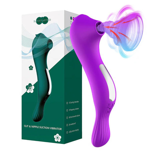 TINMICO Vibrator Sex Machine Clit Sucking Nipple Stimulation Dildo G Spot Masturbation Vibrator for Women Clitoris Stimulation Vibrator,Random Color(Purple,Red,Green) (Red)