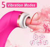 TINMICO Pussy Sucking Dildo Vibrator Sex Toys for Woman Tongue Licking Clitoris Stimulator Nipple Sucking Vibrator Masturbator Massager,Adult Toys Vibrator with 8 Sucking,Pink