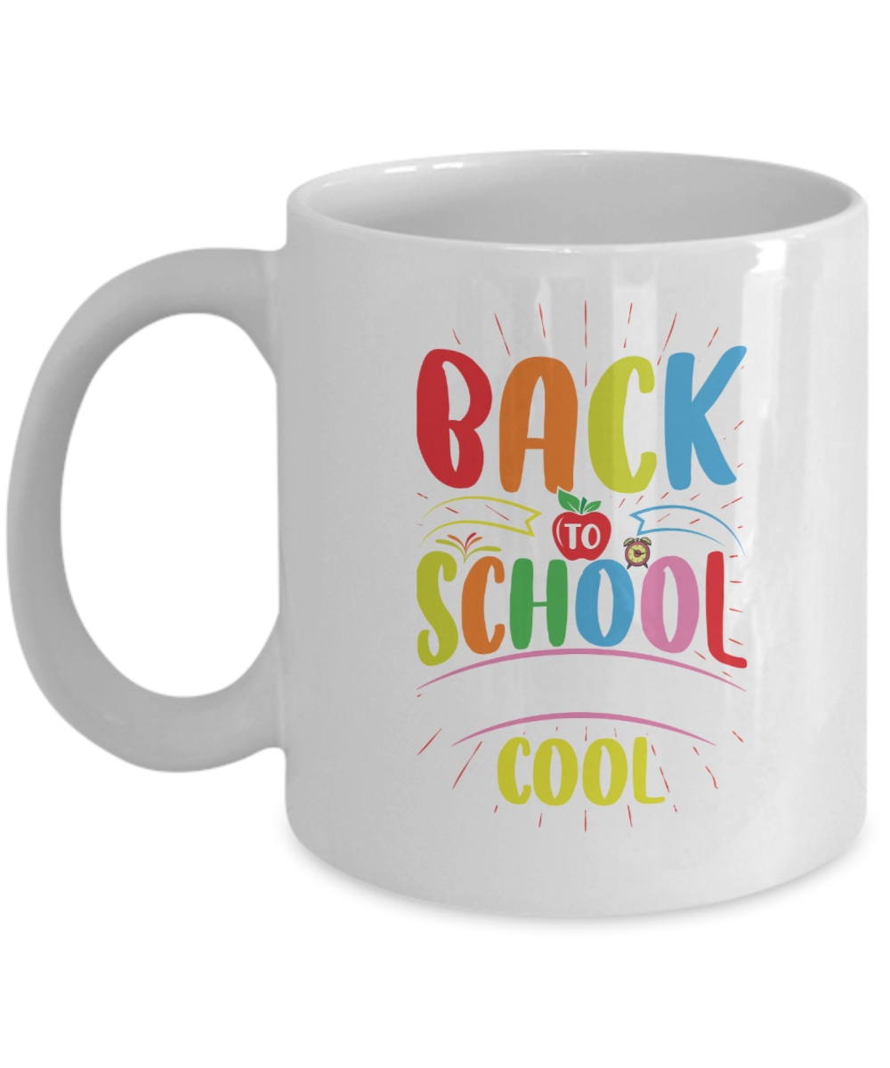 Back to School Mug Teacher Student Gift College 11 oz Ceramic Cup tinmico