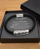 Black Leather Bracelet,Birthday Gifts for Brother from Sister, Meaningful Brother Christmas Gift, To My Brother Bracelet, Older Brother Bracelet Gifts tinmico