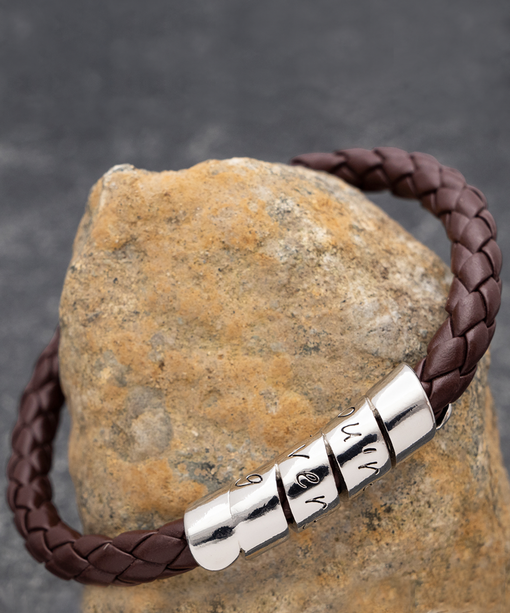 Brown Leather Bracelet  ,Boyfriend bracelet, boyfriend valentine's gift, boyfriend bracelet gift, boyfriend gift from girlfriend, boyfriend bracelet gift, TMC gift tinmico