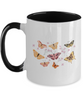 Butterfly Mug, Butterfly Coffee Mug, Butterfly Gifts for Women Unique, Personalized Butterfly Coffee Cup With Name, Butterflies Gift, Two Tone 11oz Mug, ma tinmico