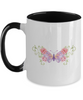 Butterfly Mug, Coffee Mug, Butterfly Gifts for Women Unique, Personalized With Name, Butterflies Gift, Personalised, Customised, Two Tone 11oz Mug, ma tinmico