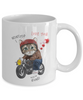 Cat And The Motorcycle,Cat Lovers Mug, Mug Cat Sayings, Funny Cup,Mug Coffee 11oz tinmico