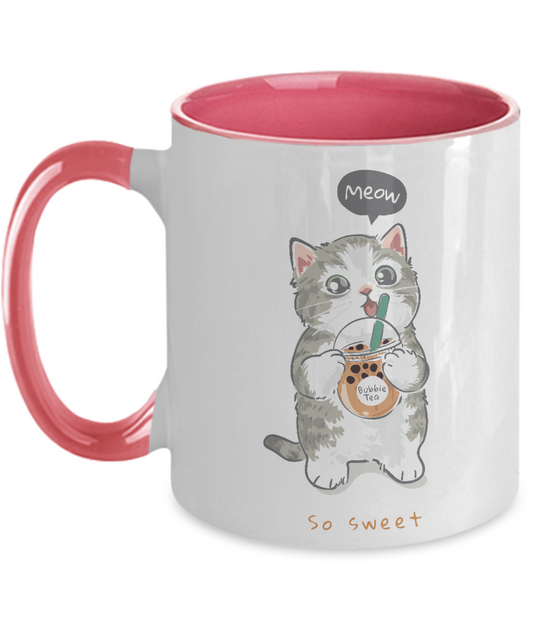 Cat Funny,Two Tone Mug ,Christmas Gift Idea for Cat Lovers,Perfect Birthday Gifts for Women,Coffee Mug,11 oz tinmico
