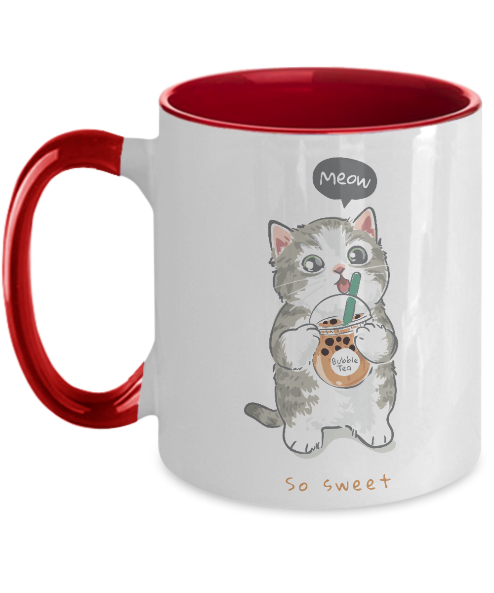 Cat Funny,Two Tone Mug ,Christmas Gift Idea for Cat Lovers,Perfect Birthday Gifts for Women,Coffee Mug,11 oz tinmico