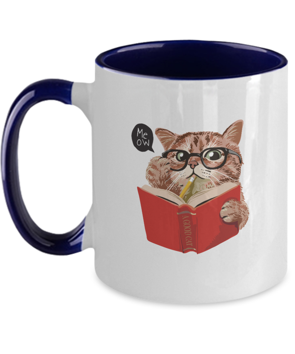 Cat Mug, Cat Gift, Cat Owner Gift, Funny Cat Coffee Mug, Two Tone 11oz Mug, ma tinmico