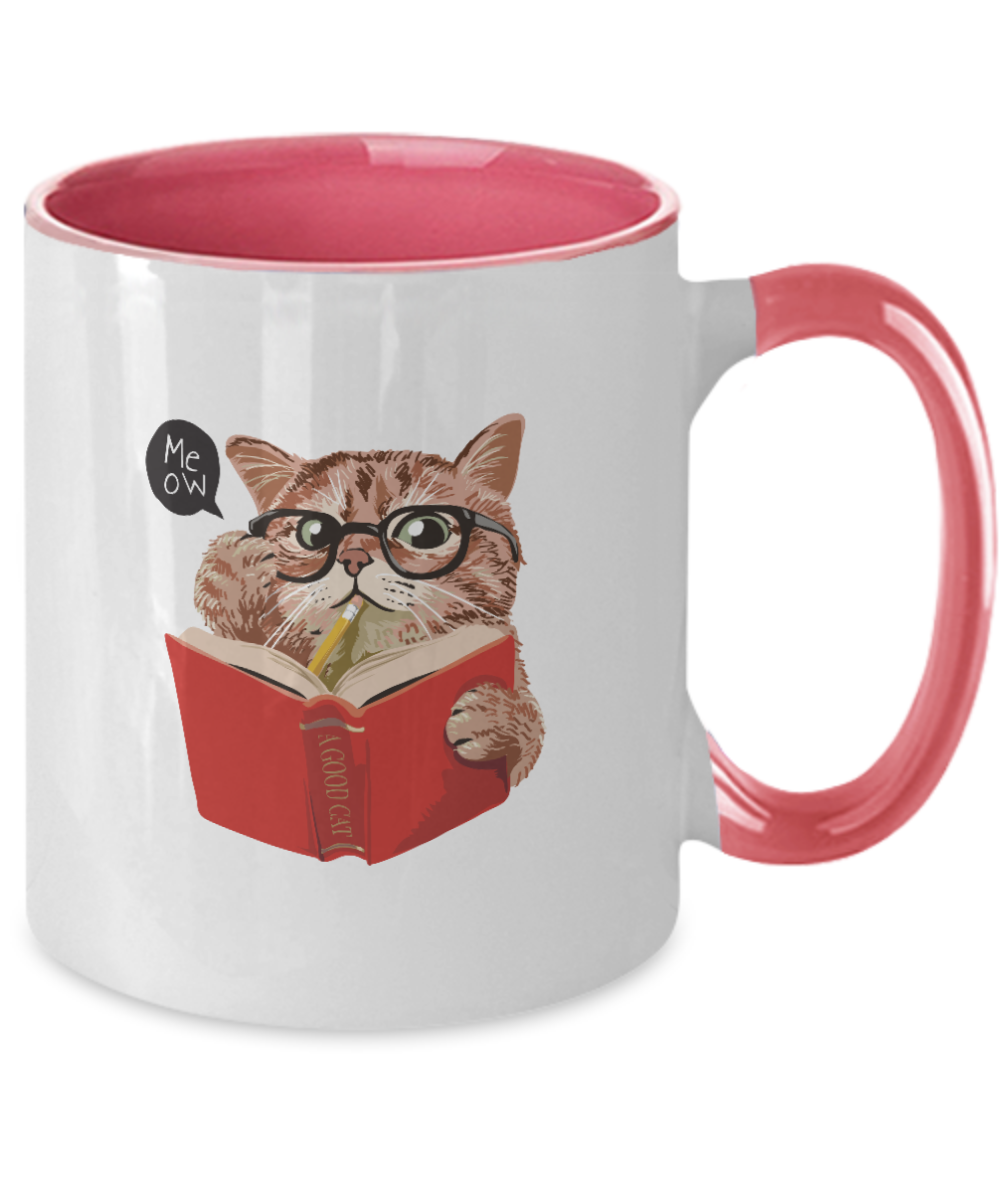 Cat Mug, Cat Gift, Cat Owner Gift, Funny Cat Coffee Mug, Two Tone 11oz Mug, ma tinmico