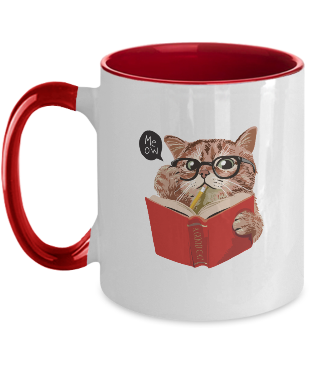 Cat Mug, Cat Gift, Cat Owner Gift, Funny Cat Coffee Mug, Two Tone 11oz Mug, ma tinmico