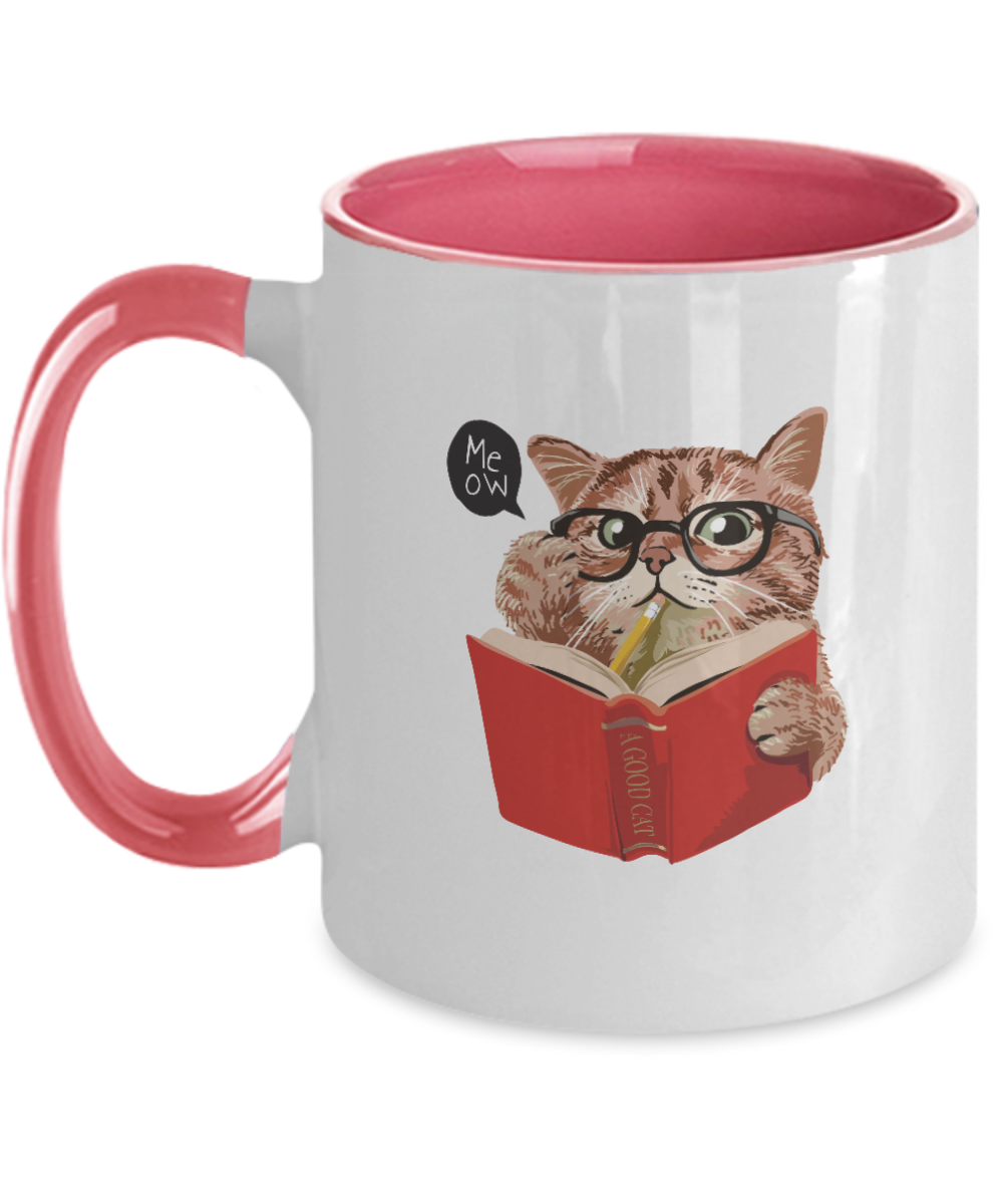 Cat Mug, Cat Gift, Cat Owner Gift, Funny Cat Coffee Mug, Two Tone 11oz Mug, ma tinmico