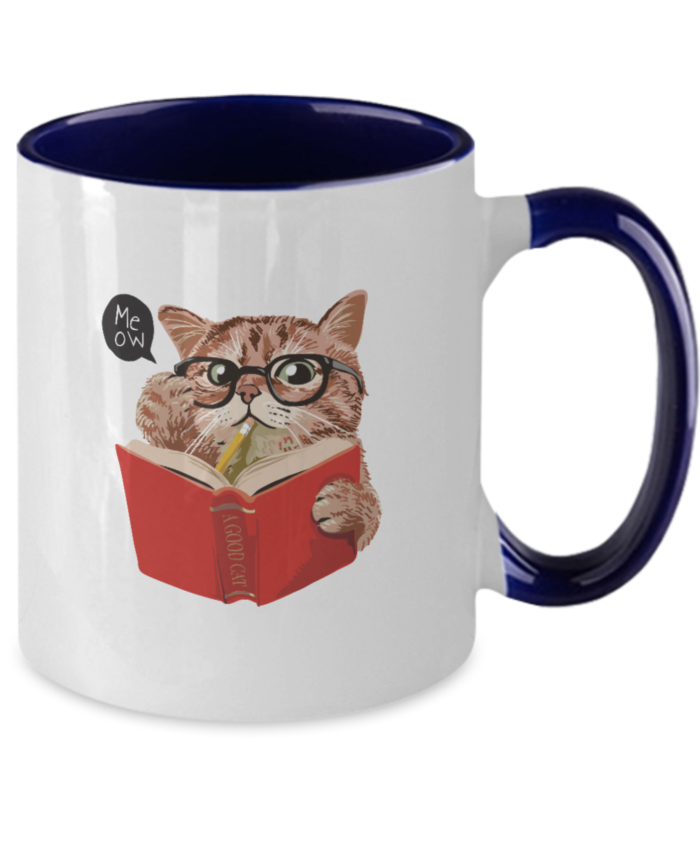 Cat Mug, Cat Gift, Cat Owner Gift, Funny Cat Coffee Mug, Two Tone 11oz Mug, ma tinmico