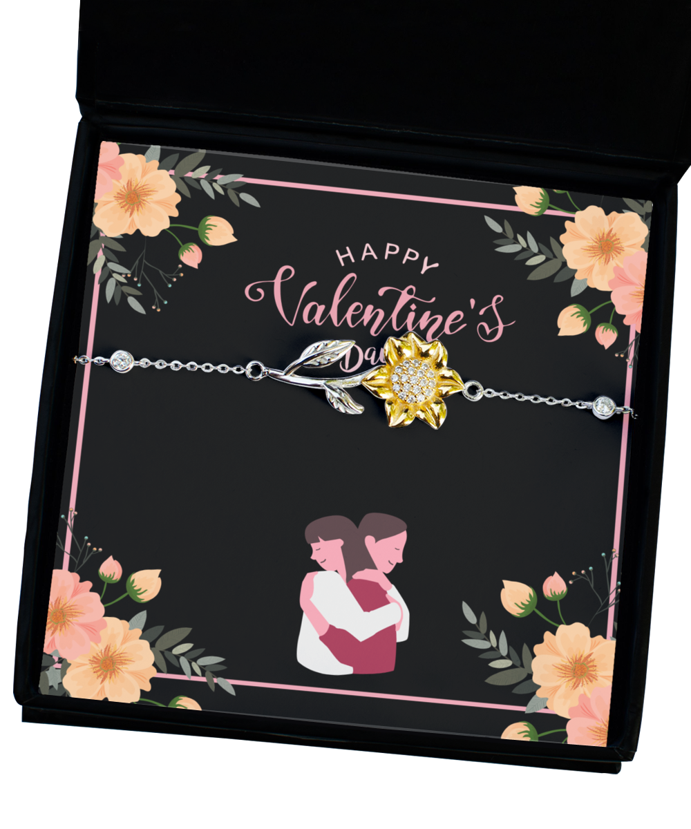 Celebrate Valentine's Day, I Want to say Happy Valentine's Day to a, Wife Sunflower Bracelet from Husband,Sunflower Bracelet, Birthday Gift tinmico