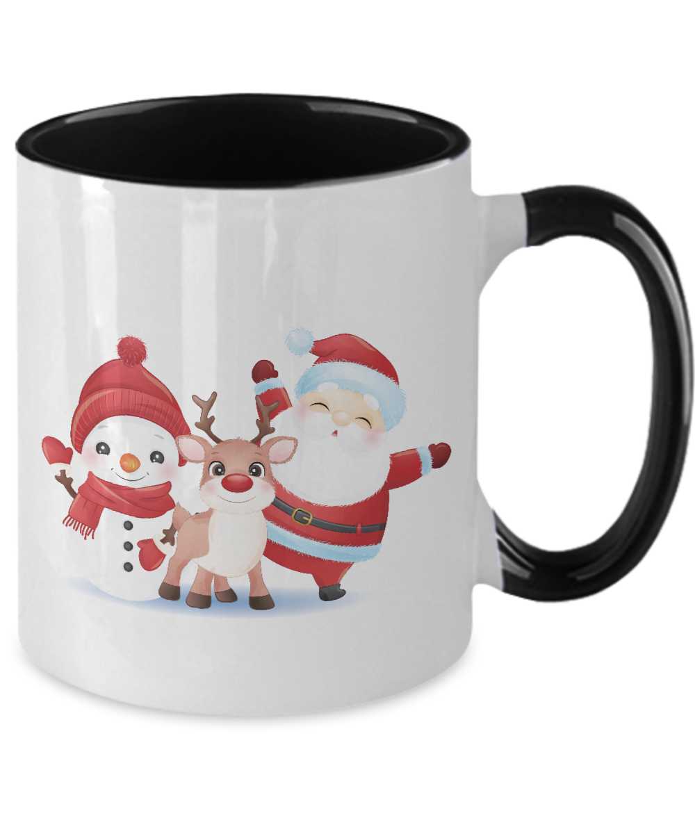 Christmas Coffee Mugs, Merry Christmas Coffee Cup Two Tone 11oz Mug tinmico