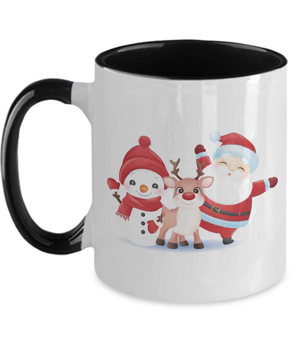 Christmas Coffee Mugs, Merry Christmas Coffee Cup Two Tone 11oz Mug tinmico