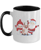 Christmas Coffee Mugs, Merry Christmas Coffee Cup Two Tone 11oz Mug tinmico