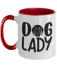 Crazy Dog Lady Mug, Personalisable Mug, Dog Lover Mug, Gift Mug, Custom Mug, Personalised - Gift, Mug, Dog Mug, Dog Lady, Two Tone 11 oz Mug tinmico