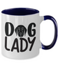 Crazy Dog Lady Mug, Personalisable Mug, Dog Lover Mug, Gift Mug, Custom Mug, Personalised - Gift, Mug, Dog Mug, Dog Lady, Two Tone 11 oz Mug tinmico