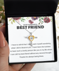 Cross Dancing Necklace ,Best friend bracelet, best friend gift, best friend bracelet gift, gift for best friend, best friend birthday gift tinmico