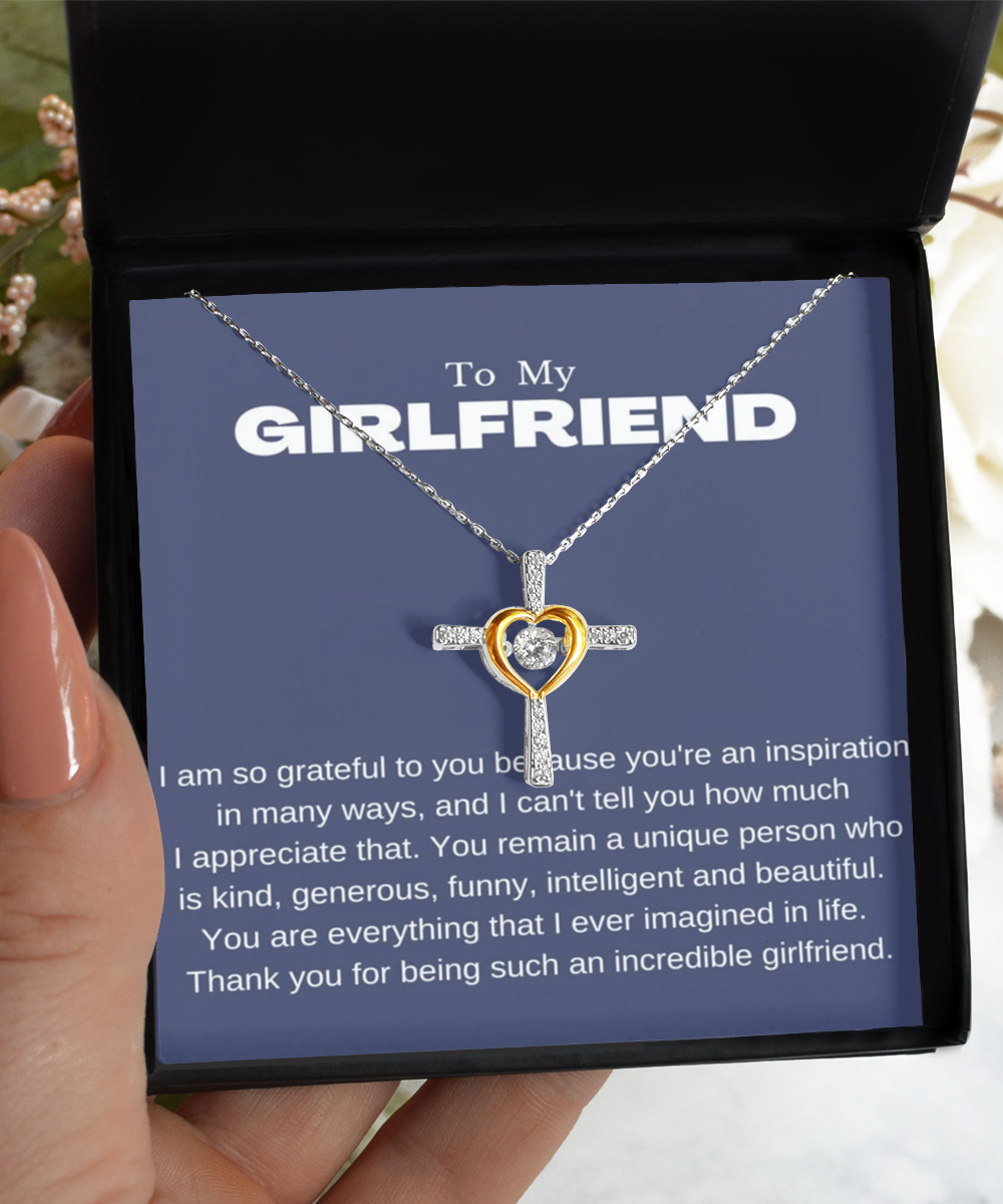 Cross Dancing Necklace  ,Girlfriend Necklace, Girlfriend gift, Girlfriend birthday gift, Girlfriend New Year gift, Girlfriend Necklace from boyfriend, TMC gift tinmico