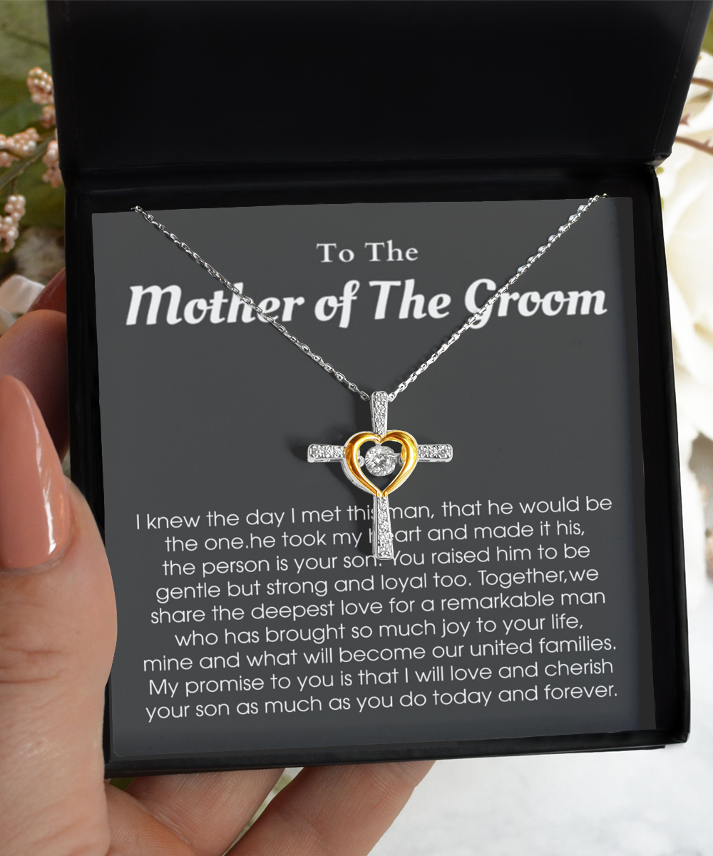 Cross Dancing Necklace  ,Mother of The Groom Gift, Mother of The Groom Bracelet, Mother of The Groom Gift From Bride, Mother of The Groom Gift Bracelet tinmico