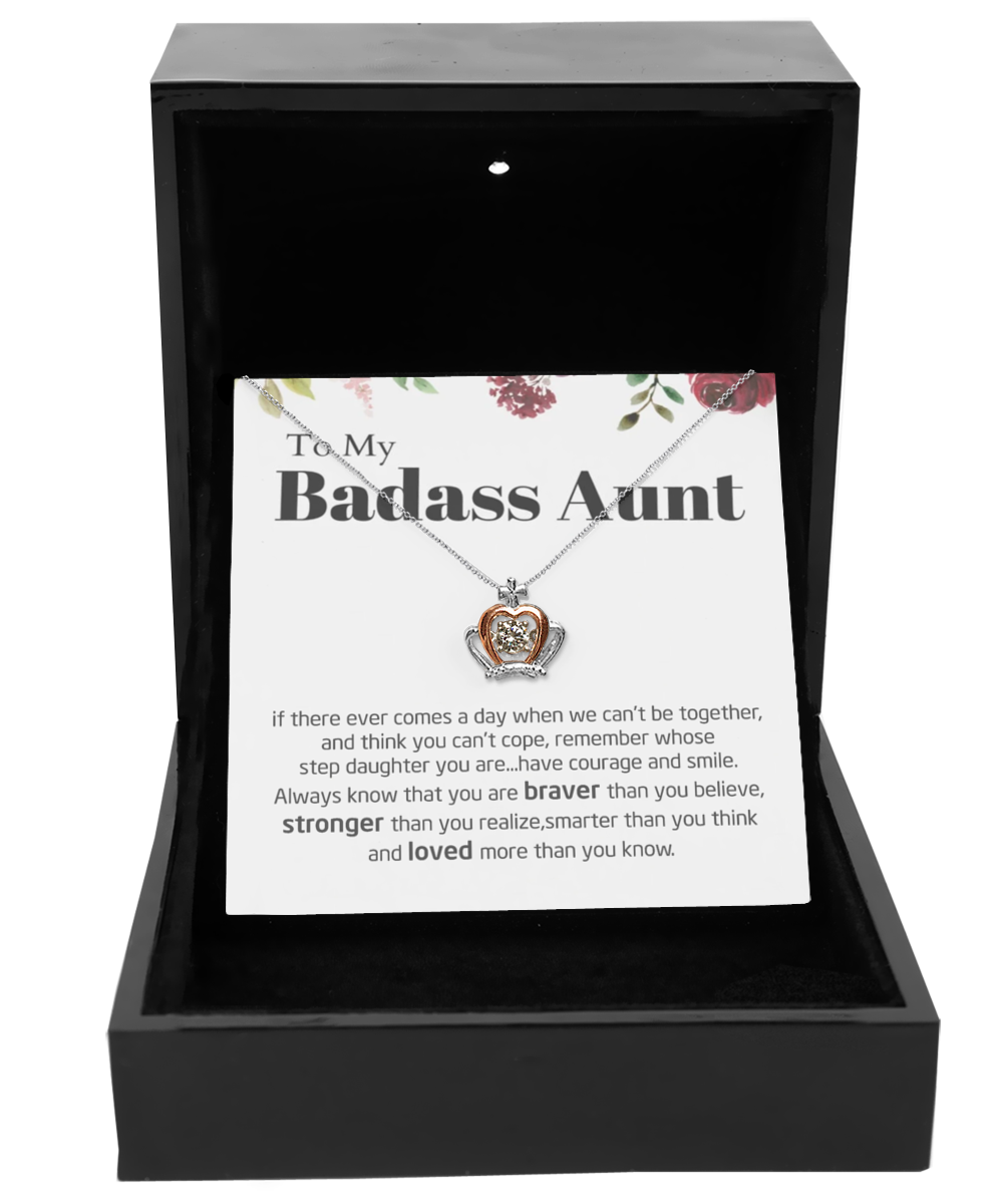 Crown Pendant Necklace  ,Aunt Gift From Niece, Aunt Gift, Aunt Bracelet, Aunt Gift From Nephew, Badass Aunt Gift Bracelet, from heart tinmico