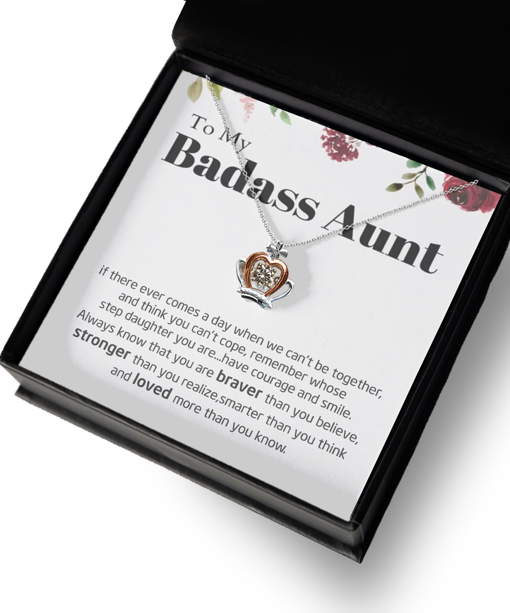 Crown Pendant Necklace  ,Aunt Gift From Niece, Aunt Gift, Aunt Bracelet, Aunt Gift From Nephew, Badass Aunt Gift Bracelet, from heart tinmico