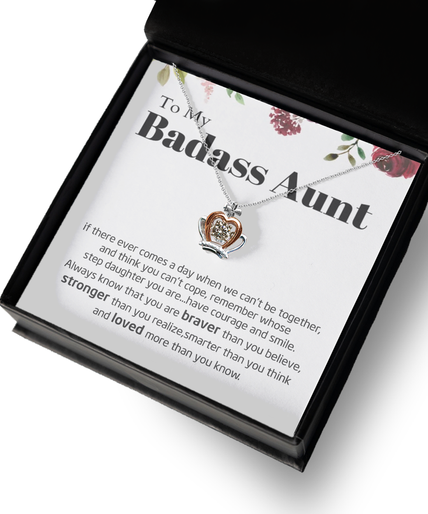 Crown Pendant Necklace  ,Aunt Gift From Niece, Aunt Gift, Aunt Bracelet, Aunt Gift From Nephew, Badass Aunt Gift Bracelet, from heart tinmico