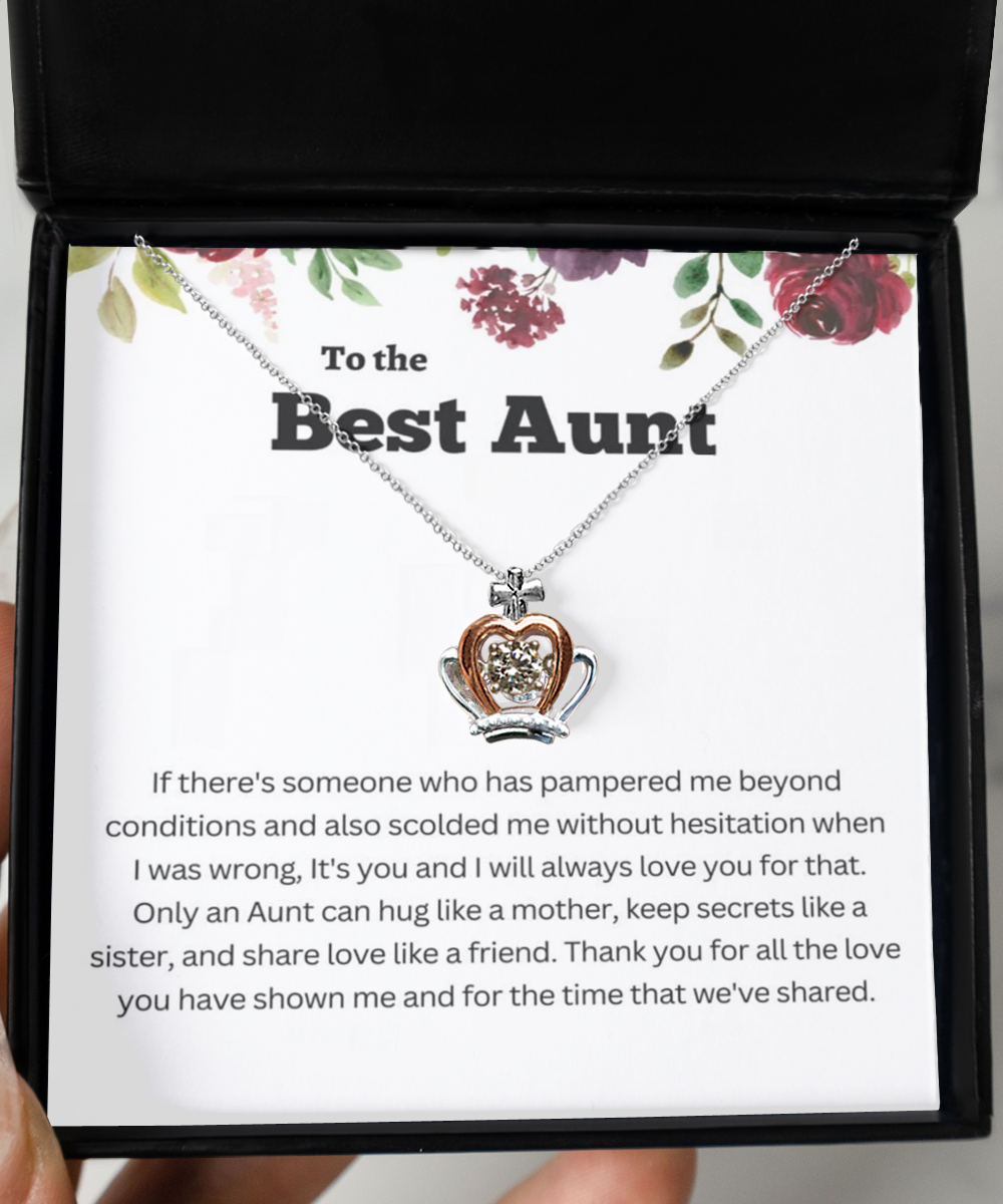 Crown Pendant Necklace ,Aunt bracelet, aunt gift, aunt bracelet gift, aunt birthday gift, aunt wedding gift,aunt gift from nephew,  aunt gift from niece tinmico