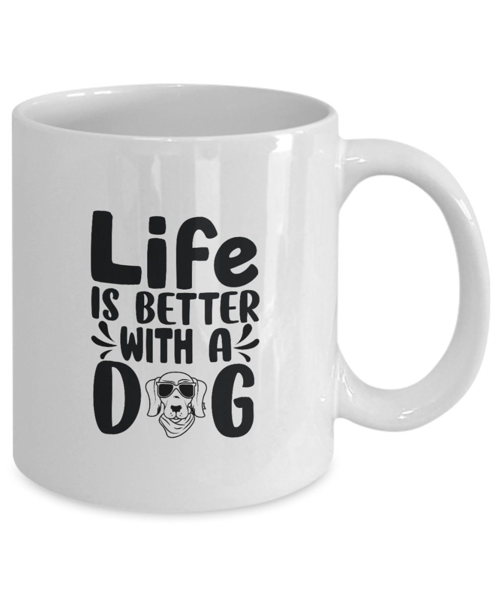 Custom Dog Mug, Life is Better With a Dog Mug, Custom Dog Mug, Gift for Dog Owner, Pet Portrait Mug, Dog Lover Gift, 11oz Mug tinmico